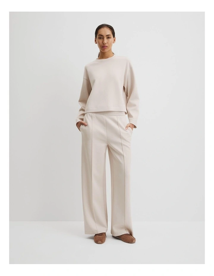 Luxe Crew Sweat in Crema image 1