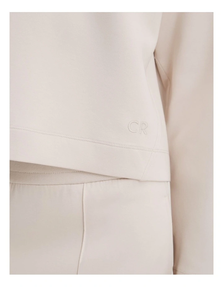 Luxe Crew Sweat in Crema image 2