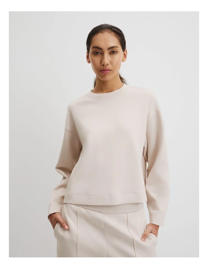 Luxe Crew Sweat in Crema image 3