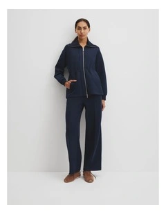 Luxe Sweat Jacket in Navy