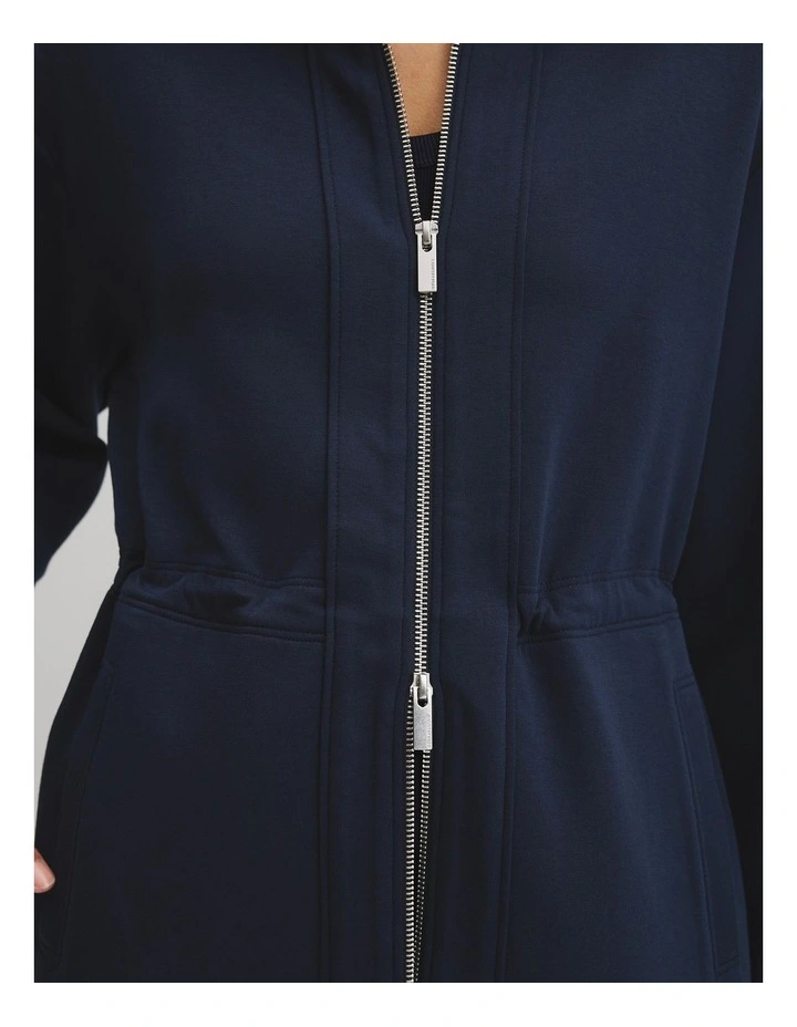 Luxe Sweat Jacket in Navy image 2