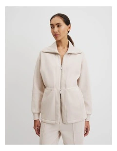 Luxe Sweat Jacket in Crema