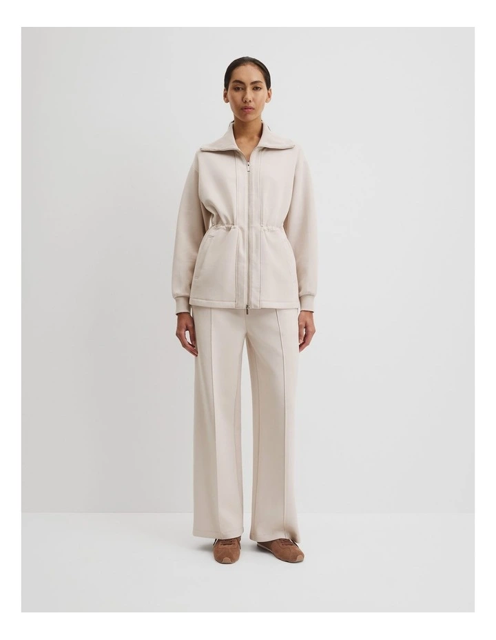 Luxe Sweat Jacket in Crema image 2