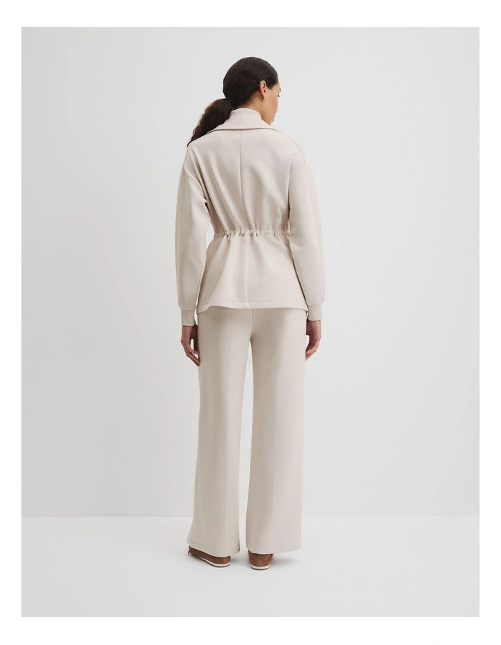 Luxe Sweat Jacket in Crema image 5