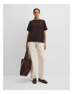 Oversized T-shirt in Cocoa Bean