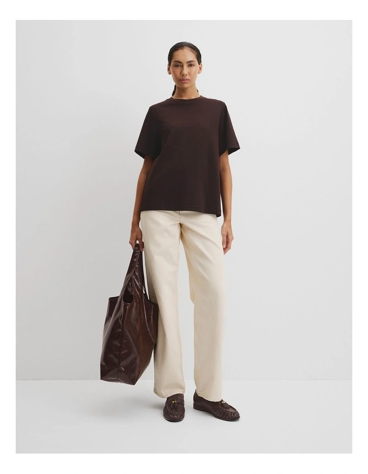 Oversized T-shirt in Cocoa Bean image 1
