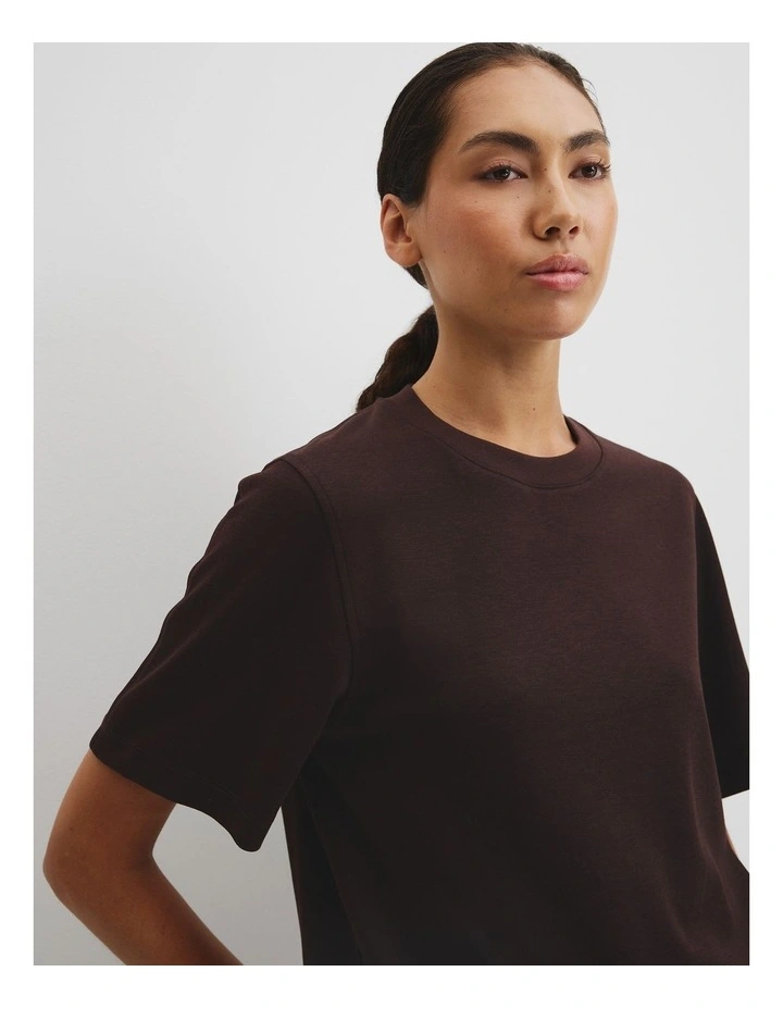 Oversized T-shirt in Cocoa Bean image 2