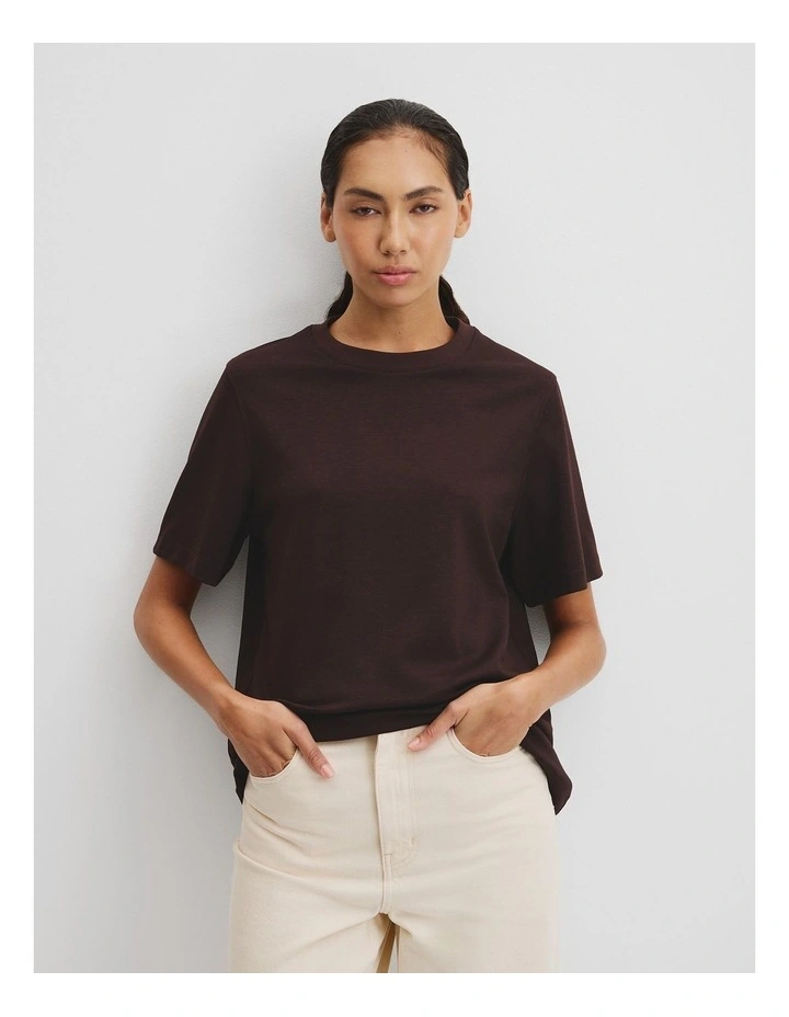 Oversized T-shirt in Cocoa Bean image 3