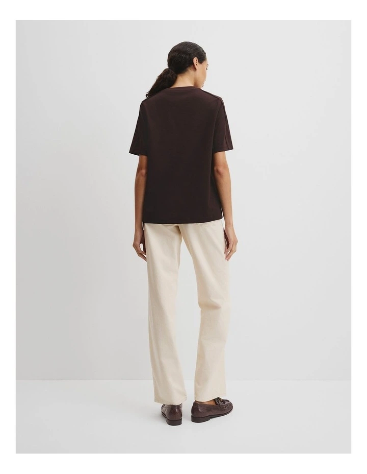Oversized T-shirt in Cocoa Bean image 4