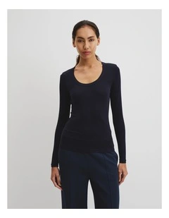 Cupro Rib Top in Twilight