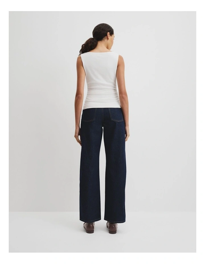 Boat Neck Tank in Antique White image 4