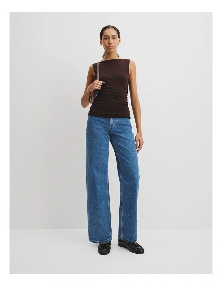 Boat Neck Tank in Cocoa Bean image 1