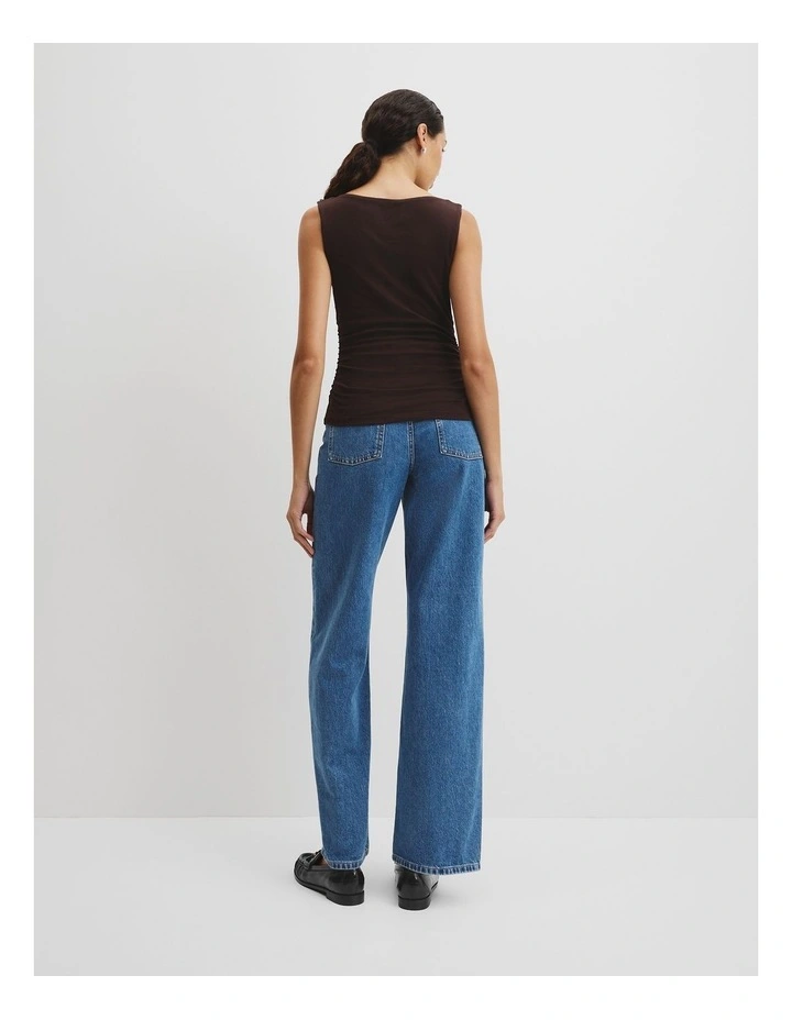 Boat Neck Tank in Cocoa Bean image 4