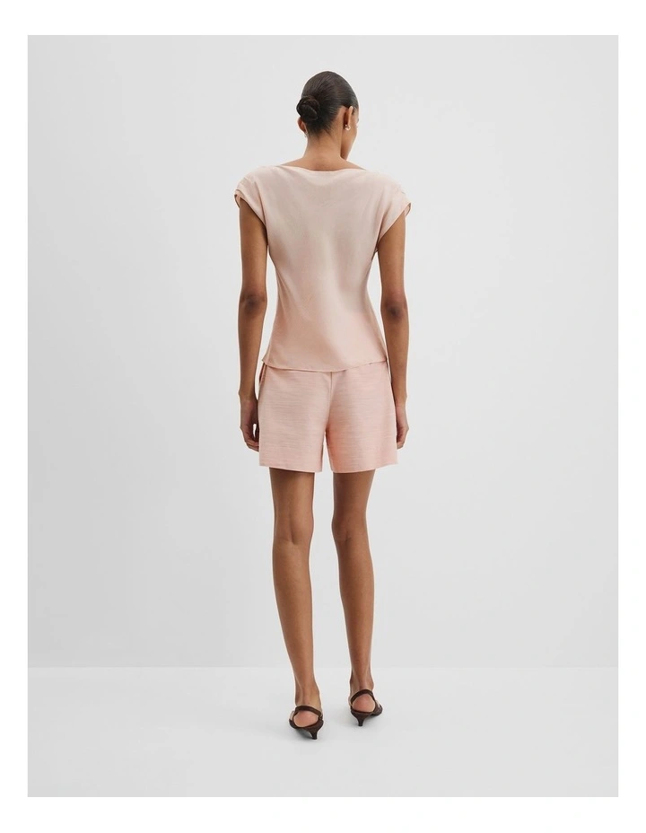 Crinkle Bias Top in Guava Tint image 2