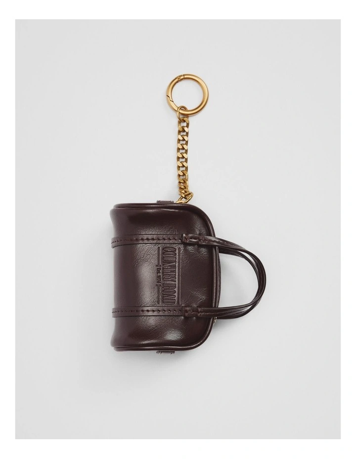 Heritage Duffle Bag Charm in Chocolate image 1