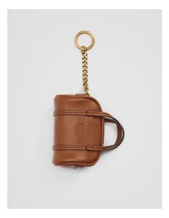 Heritage Duffle Bag Charm in Tan