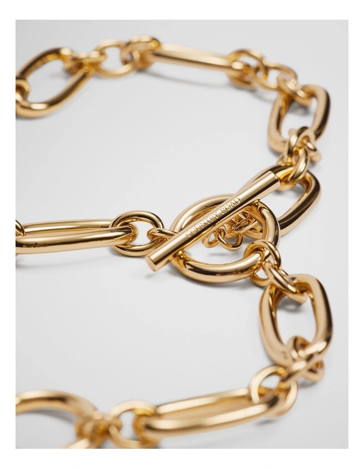 Aubrey Chain Necklace in Gold image 3