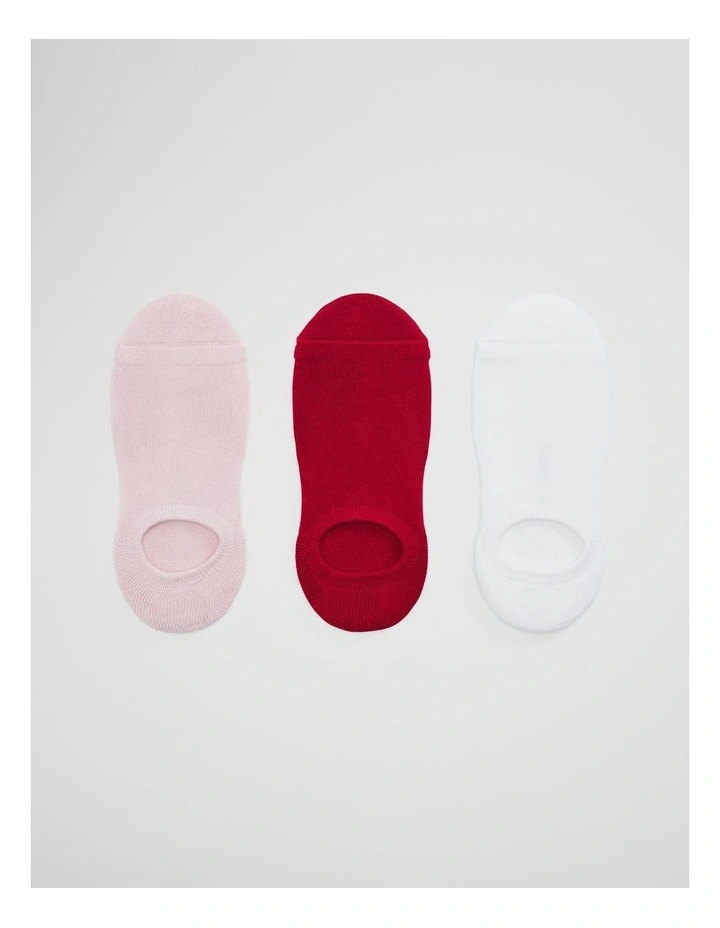 Australian Cotton Blend Cushion Sock Pack Of 3 in Garnet image 1