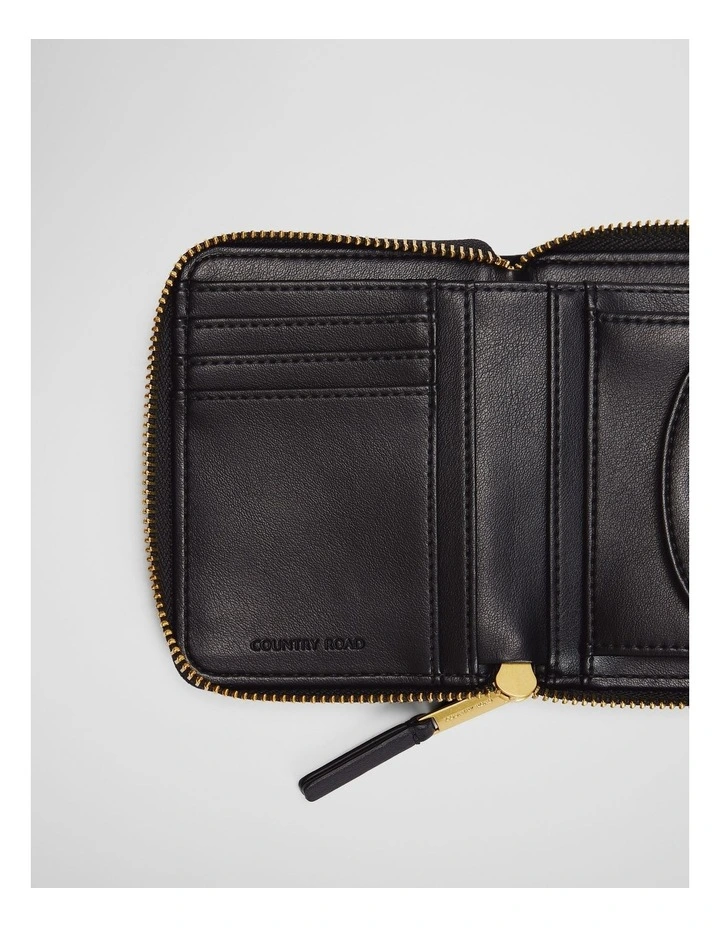 Zip Around Wallet in Black image 2