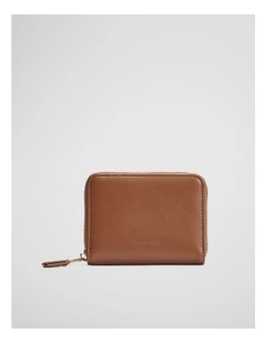 Zip Around Wallet in Tan