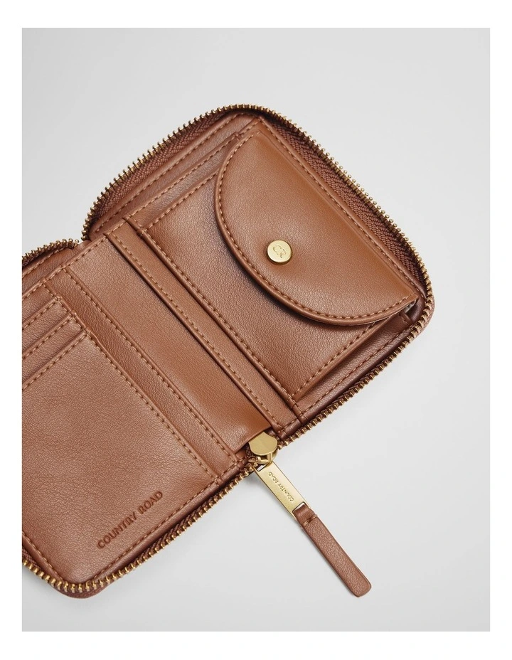 Zip Around Wallet in Tan image 2