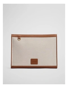 Zip Top Tech Case in Tan