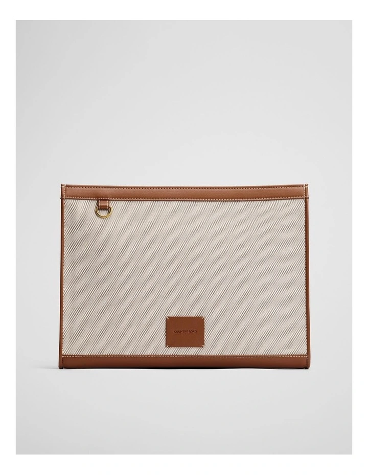 Zip Top Tech Case in Tan image 1