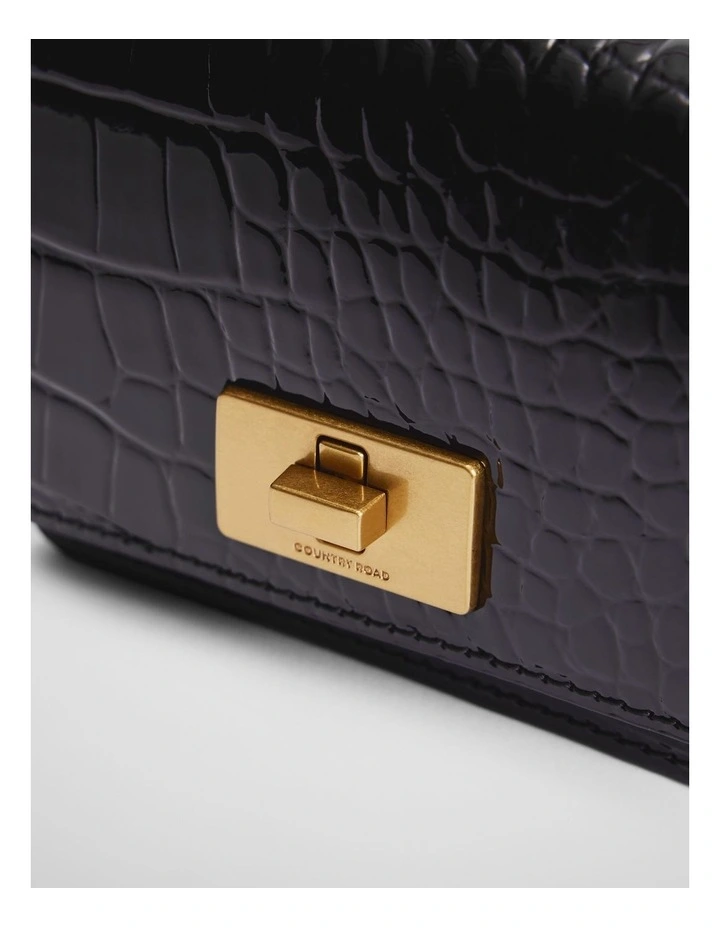 Turn Lock Wallet in Black Multi image 3