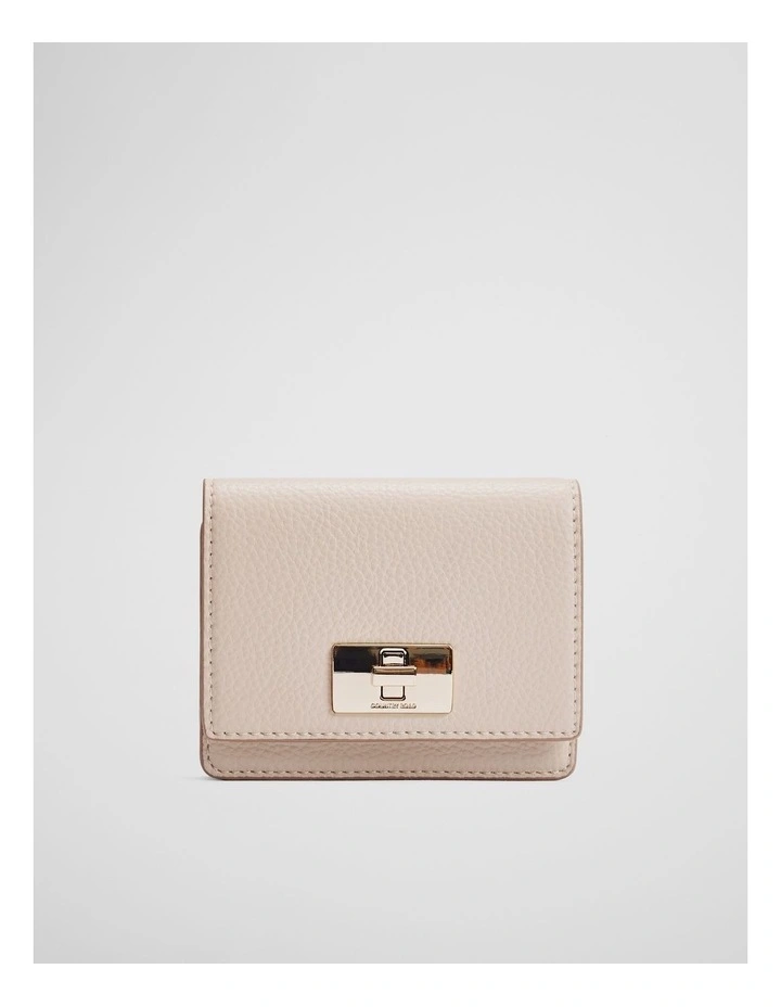 Turn Lock Wallet in Buff image 1