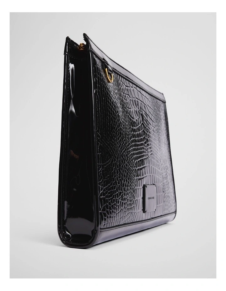 Zip Top Tech Case in Black image 2
