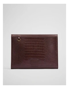 Zip Top Tech Case in Chocolate