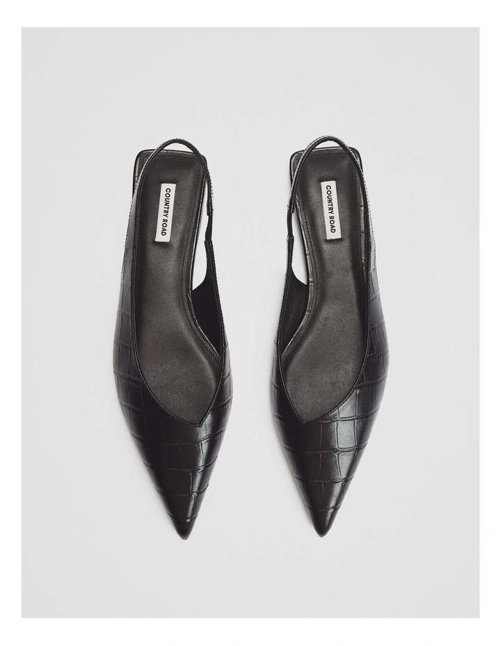 Heather Flat in Black image 3