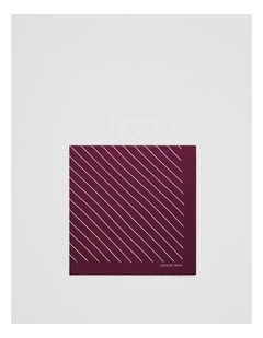 Silk Stripe Scarf in Mulberry
