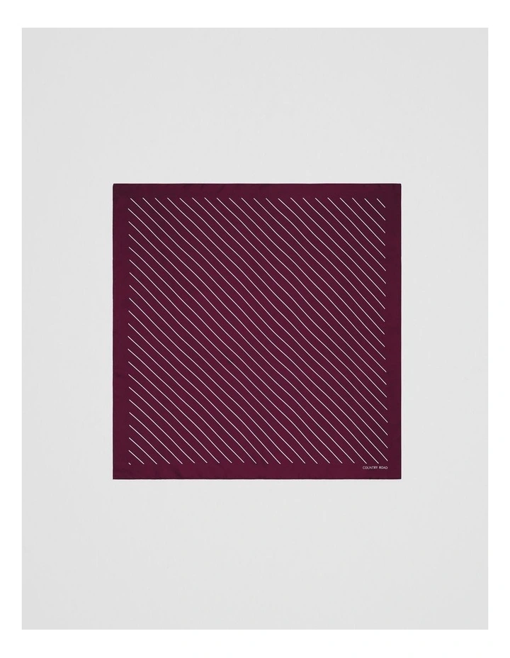 Silk Stripe Scarf in Mulberry image 3
