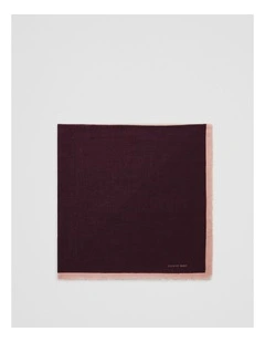 Wool Geometric Scarf in Mulberry