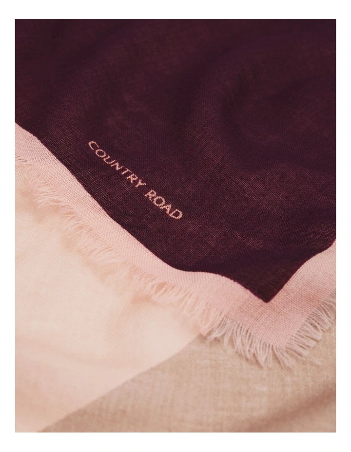 Wool Geometric Scarf in Mulberry image 4