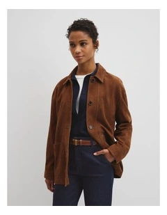 Suede Jacket in Cognac