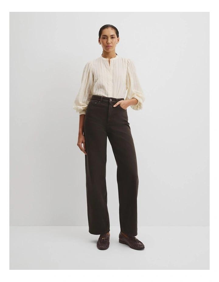 Textured Dolman Blouse in Antique White image 3