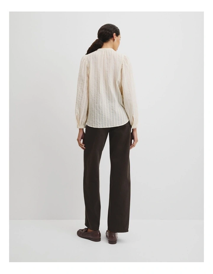 Textured Dolman Blouse in Antique White image 4