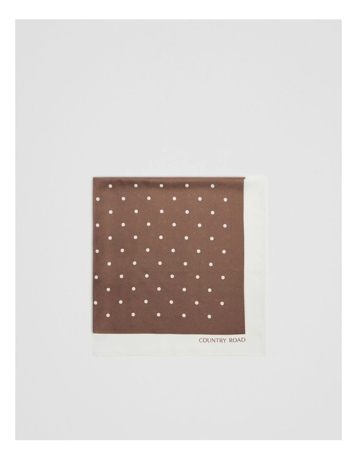 Silk Spot Scarf in Pecan image 1