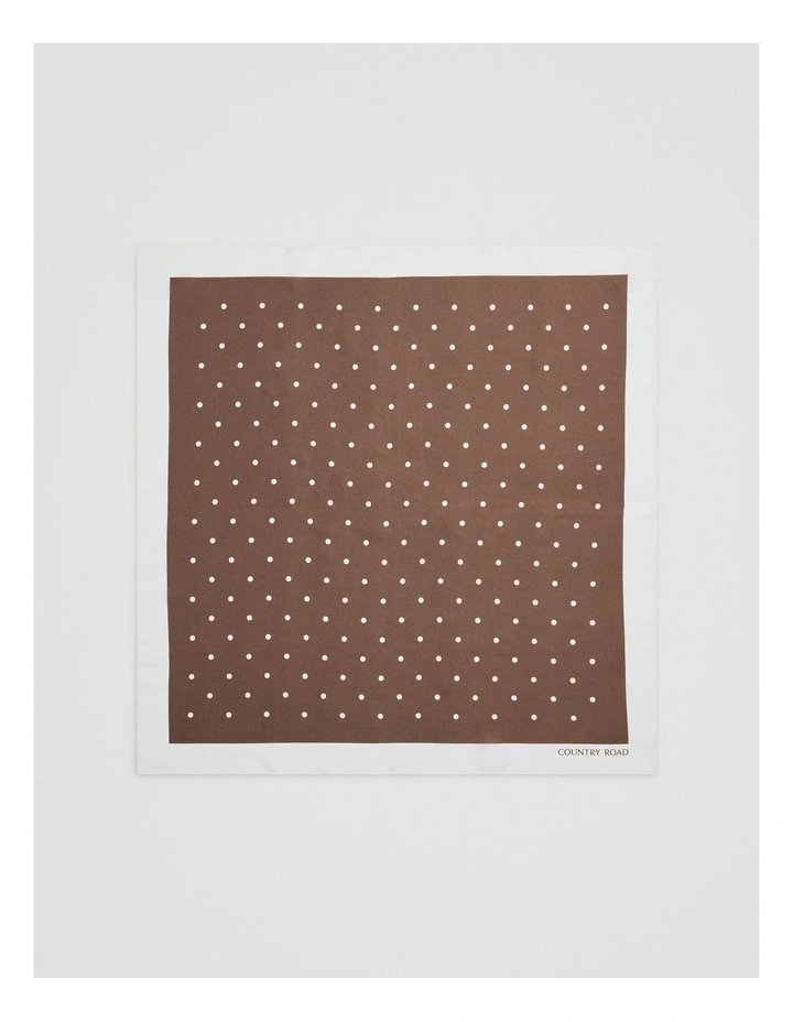 Silk Spot Scarf in Pecan image 3