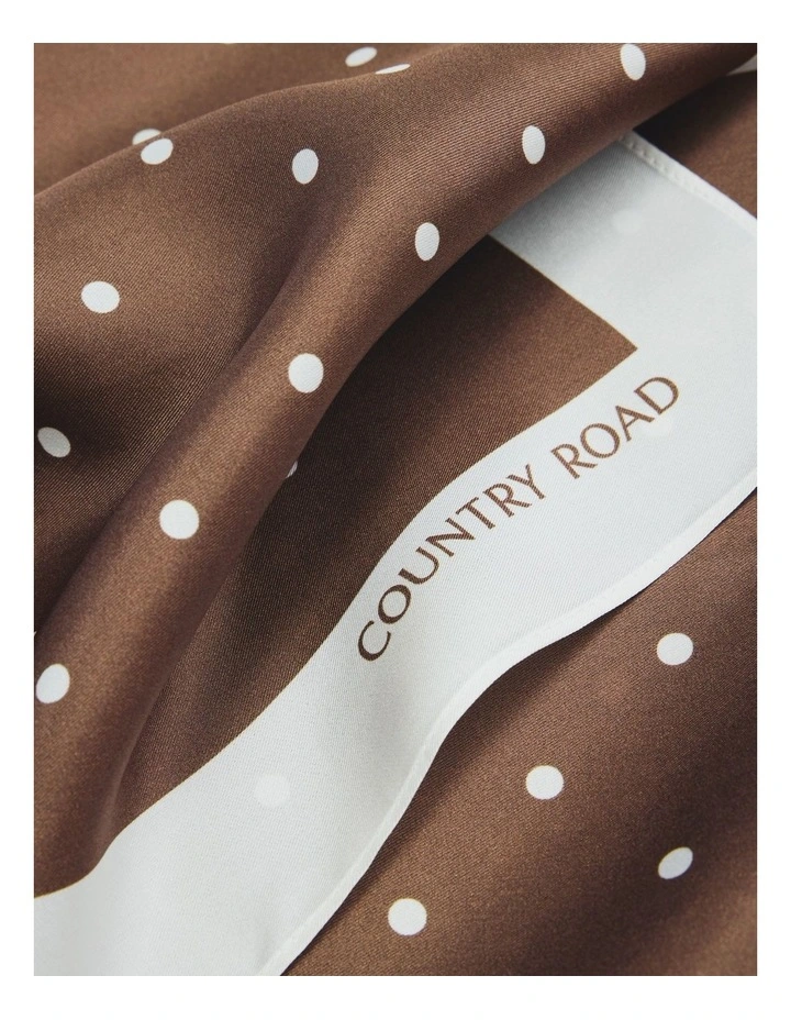 Silk Spot Scarf in Pecan image 4