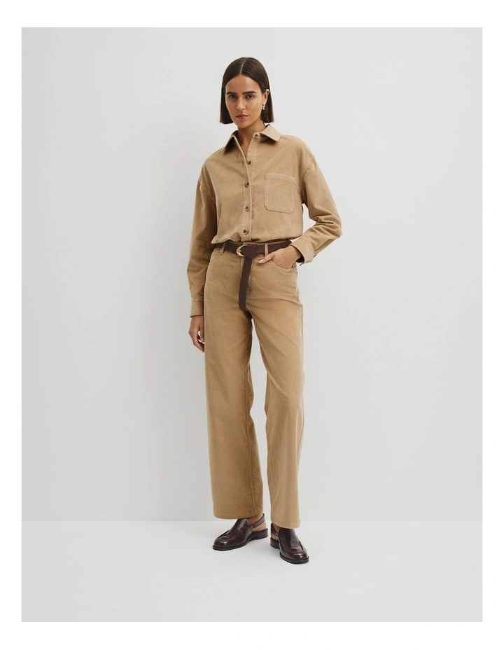 Corduroy Jean in Almond image 1