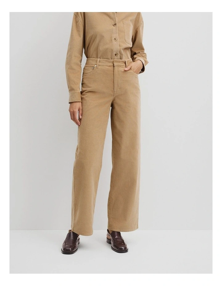 Corduroy Jean in Almond image 2