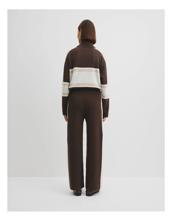 Organically Grown Cotton Blend Knit Pant in Cocoa Bean image 4
