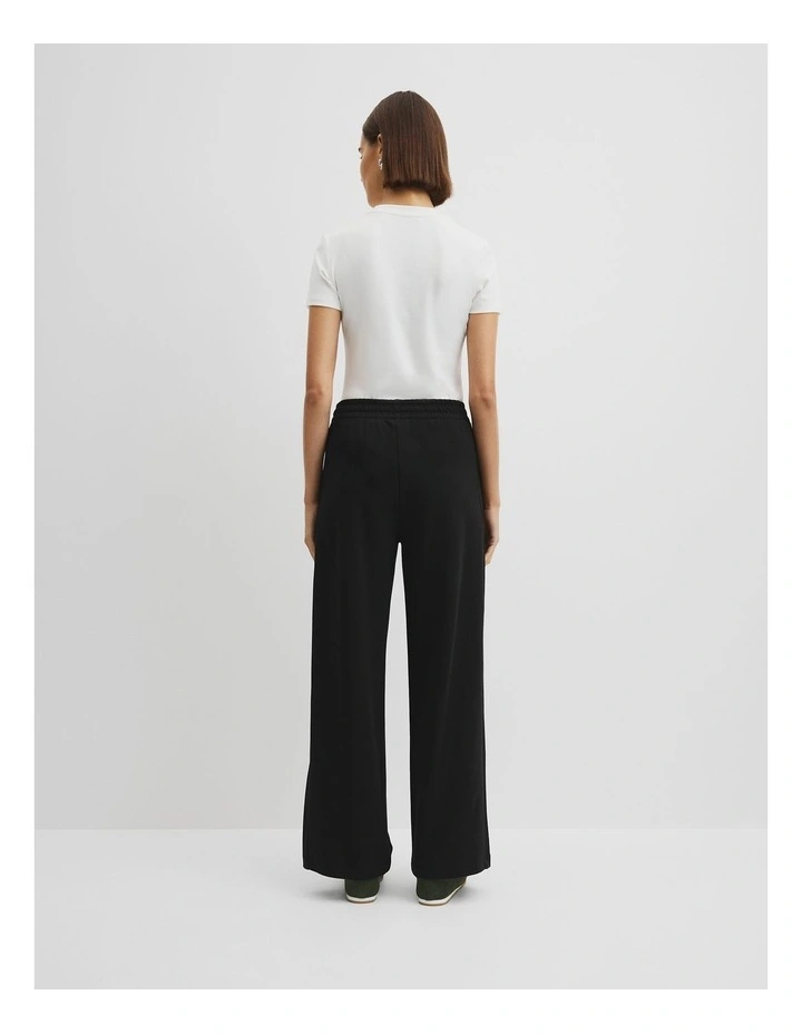 Australian Good Earth Cotton Straight Leg Track Pant in Black image 4
