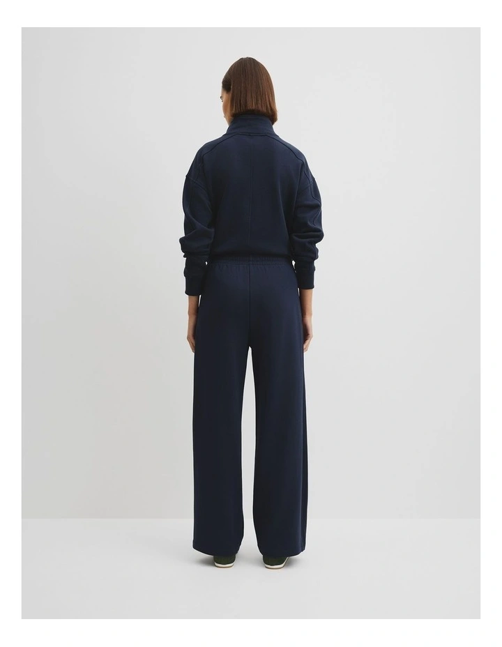 Australian Good Earth Cotton Straight Leg Track Pant in Navy image 4