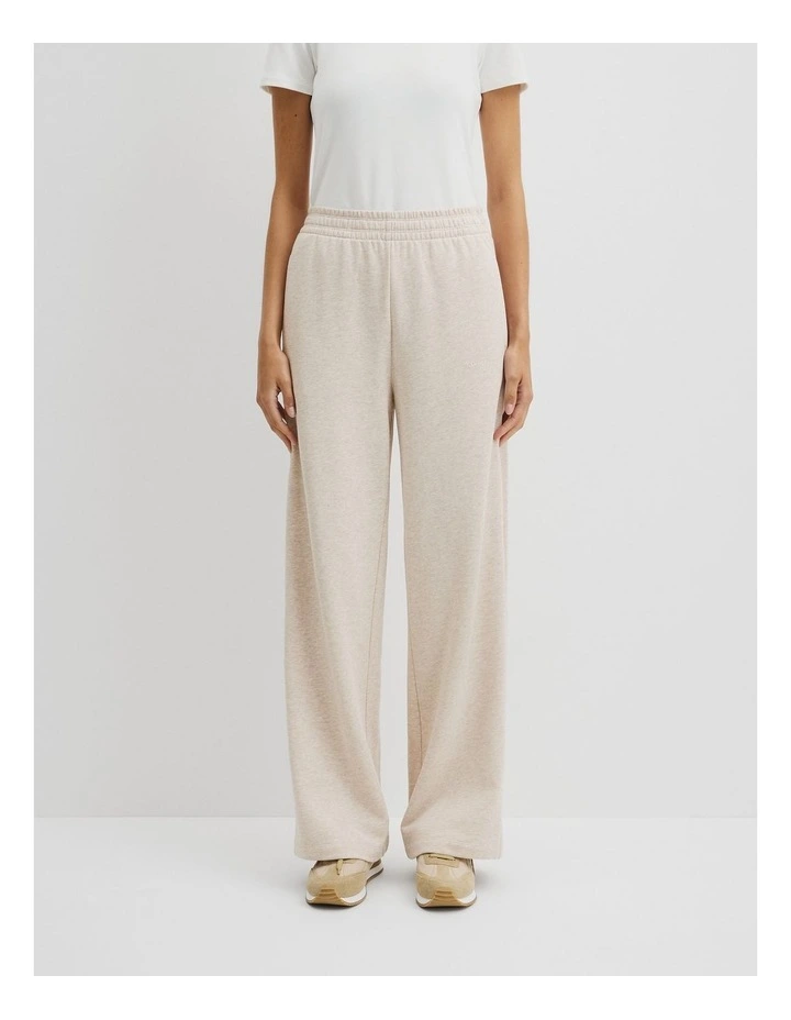 Australian Good Earth Cotton Straight Leg Track Pant in Nougat Marle image 2