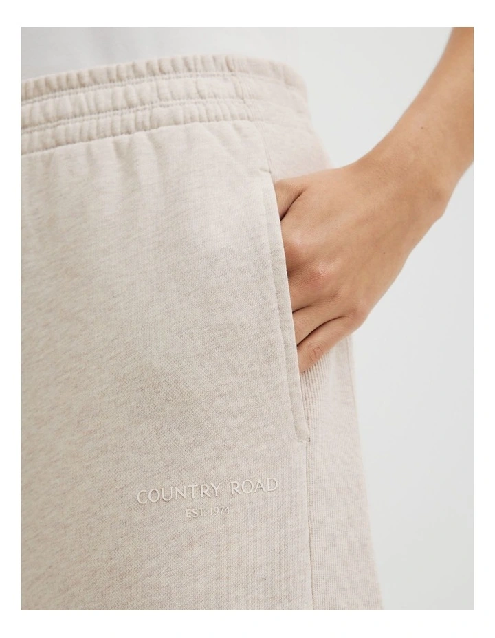 Australian Good Earth Cotton Straight Leg Track Pant in Nougat Marle image 3