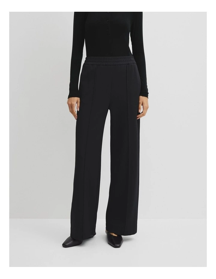 Twill Track Pant in Black image 2